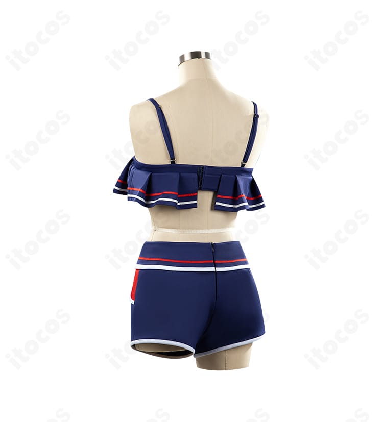 シュヴァルグラン 夏凪ネイビードロップ コスプレ衣装の背面装飾ディテール（外套のラインとモチーフ）