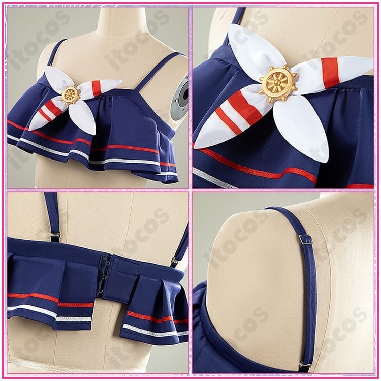 ウマ娘 シュヴァルグラン 夏凪ネイビードロップ 勝負服コス 再現度と軽量設計でイベント・撮影に最適 - 6枚目の画像