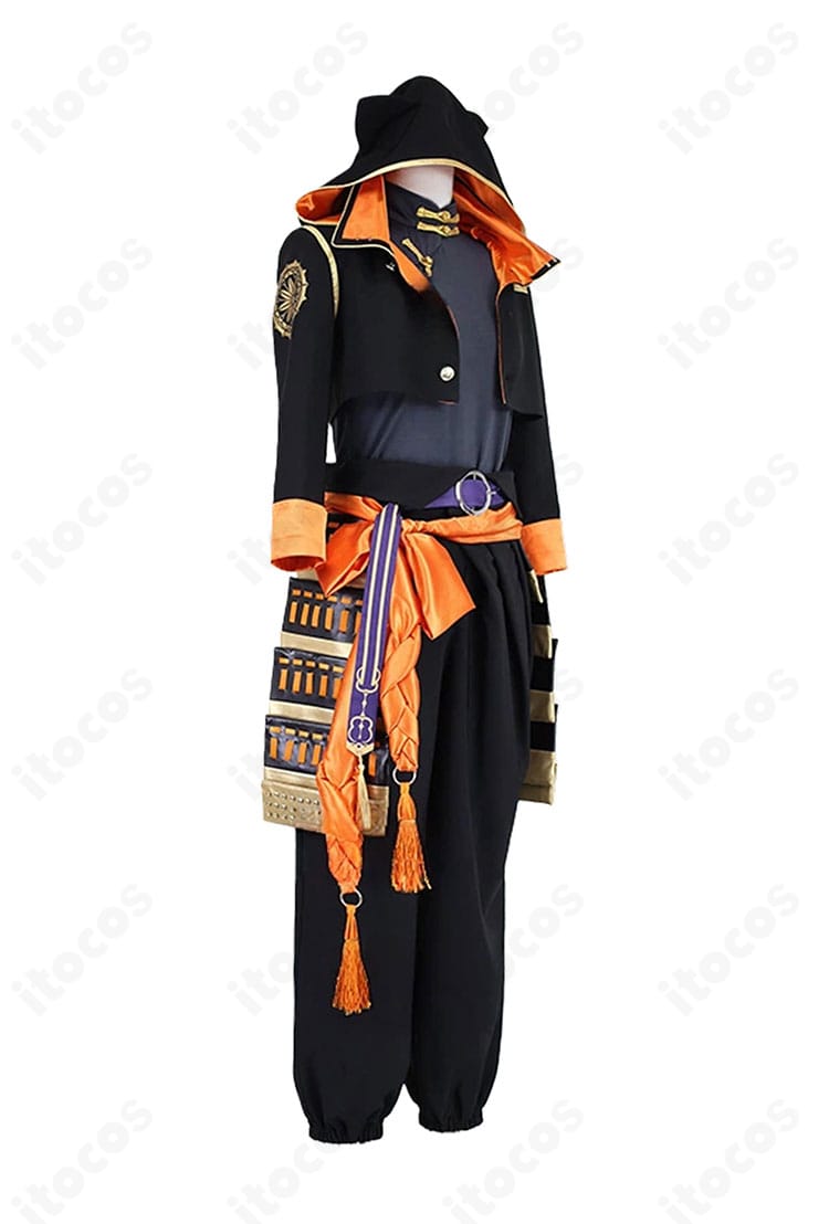 刀剣乱舞ONLINE 火車切広光 コスプレ衣装の側面シルエット。薄手設計による可動性とラインの美しさを確認。