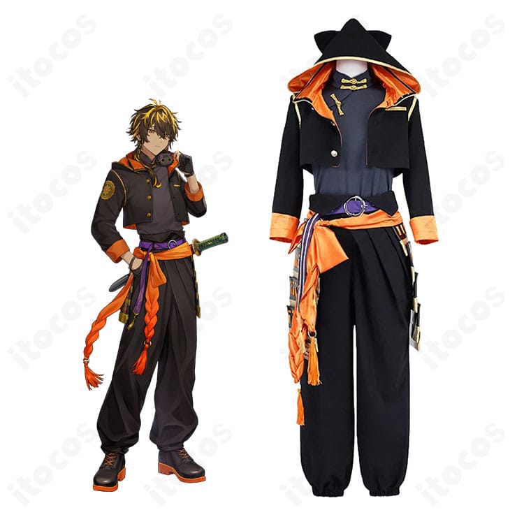 刀剣乱舞ONLINE 火車切広光 通常衣装コスプレ一式の着用イメージ。全体の雰囲気とバランスを確認できる全身カット。