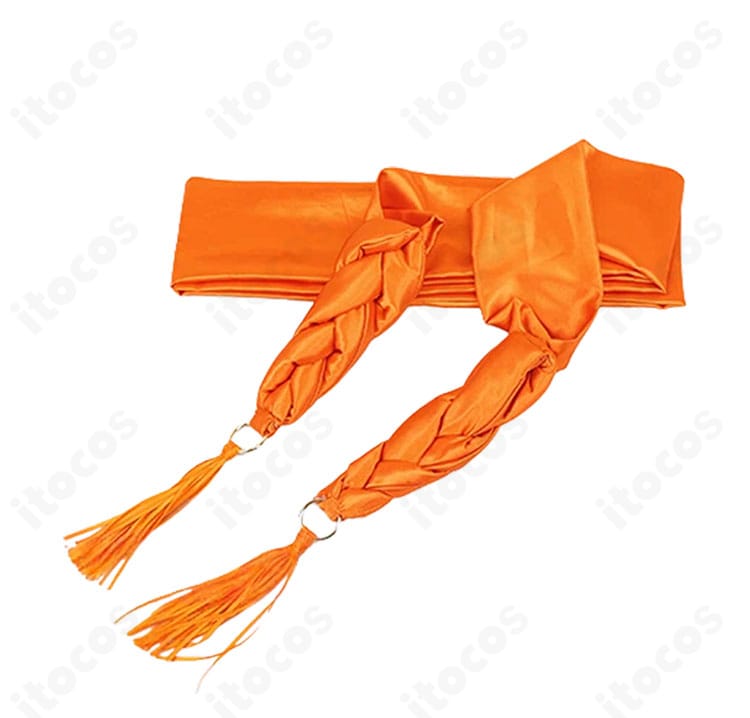 刀剣乱舞 火車切広光 コスプレ衣装の腰封と系帯の装飾細部。帯結びと金具の配置で世界観を強調。