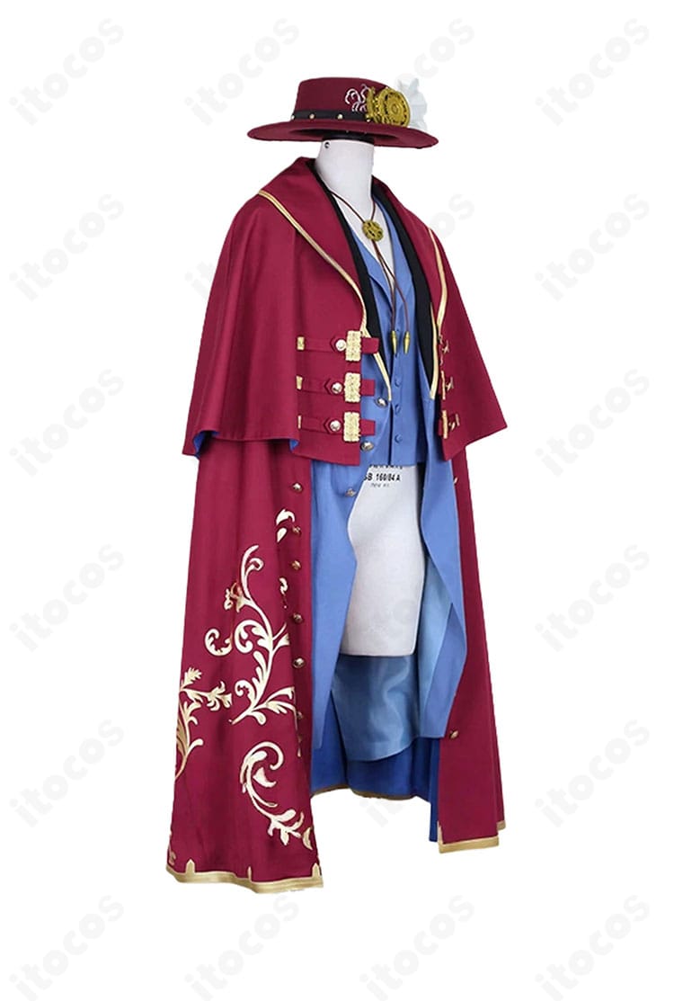 終末のワルキューレ ジャック・ザ・リッパー コスプレ衣装の側面。マントとコートのライン、ドレープの流れを強調。