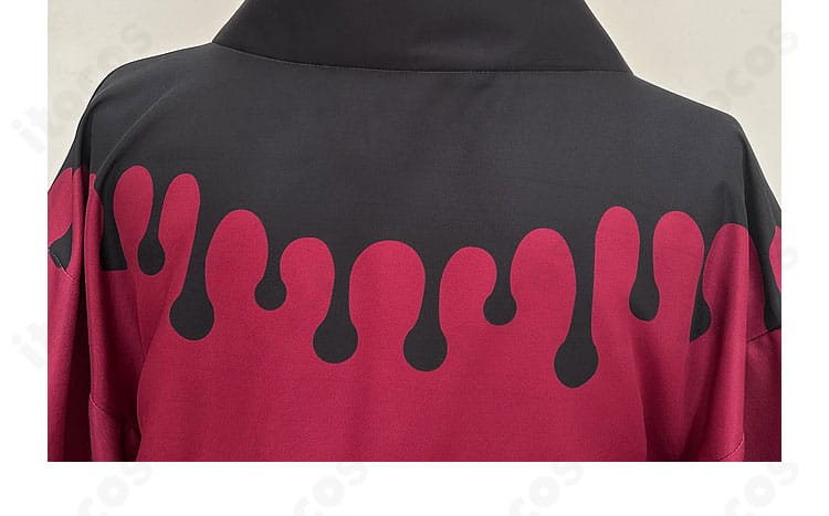 鬼滅の刃 童磨 コスプレ衣装の背面肩装飾ディテール。教祖デザインの特徴を強調