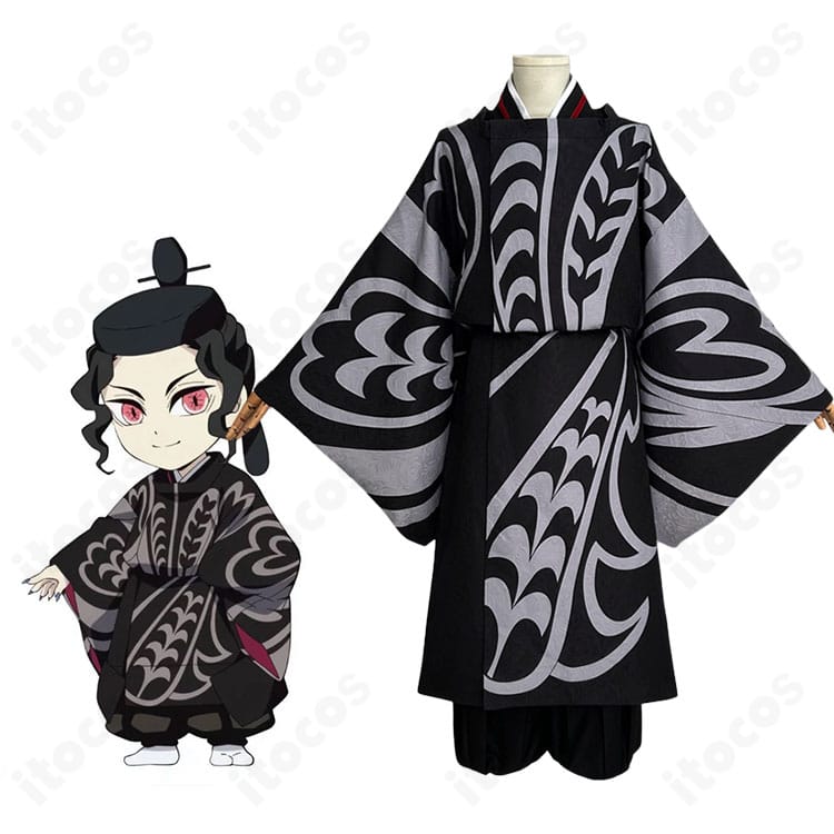 鬼滅の刃 鬼舞辻無惨 平安時代・貴族装束コスプレ衣装の全身イメージ。無惨様の威厳ある佇まいとハリのあるシルエットを確認できる写真。