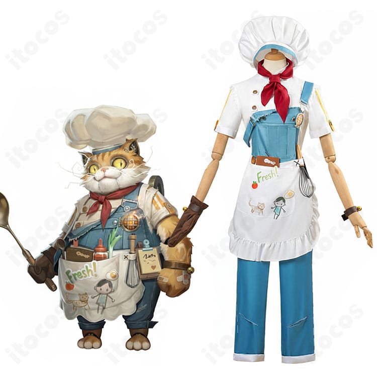 第五人格 ガードNo.26（ボンボン）秘密のコック衣装の着用イメージ。厨房モチーフの小物と配色を高再現。