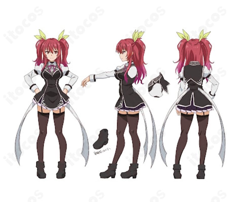 ステラ・ヴァーミリオン コスプレ衣装の細部ディテール。襟・カフスの配色ラインや縫製仕上げを確認できる破軍学園制服の高品質仕様画像