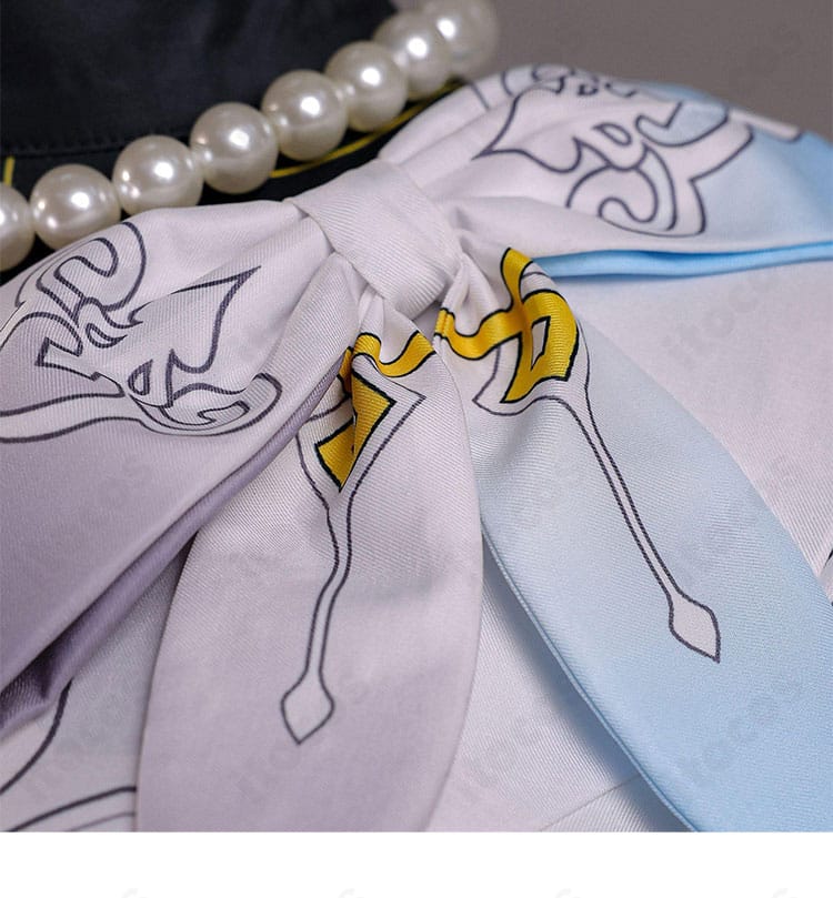 ダリア（コンスタンス）リボン装飾の細部。優雅さを強調する結びデザイン