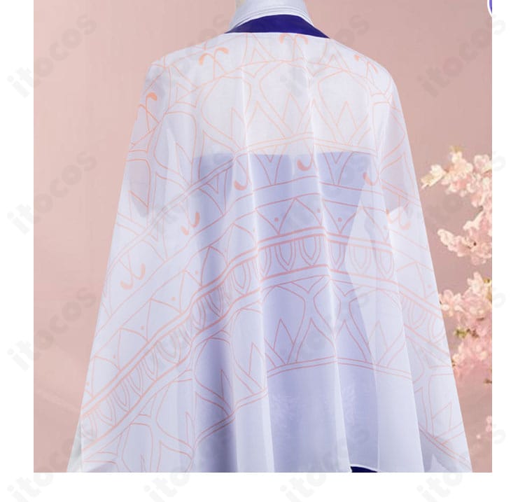 86―エイティシックス― レーナ 8.6周年記念衣装の披風（マント縁）装飾ディテール。コントラスト配色のトリム