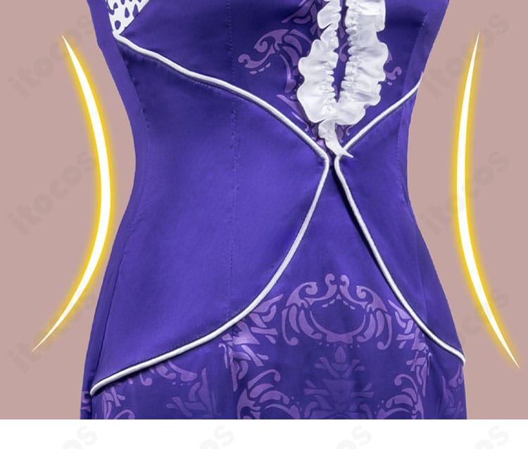 86―エイティシックス― ヴラディレーナ・ミリーゼ衣装の腰部装飾ディテール。上品な意匠と縫製の拡大