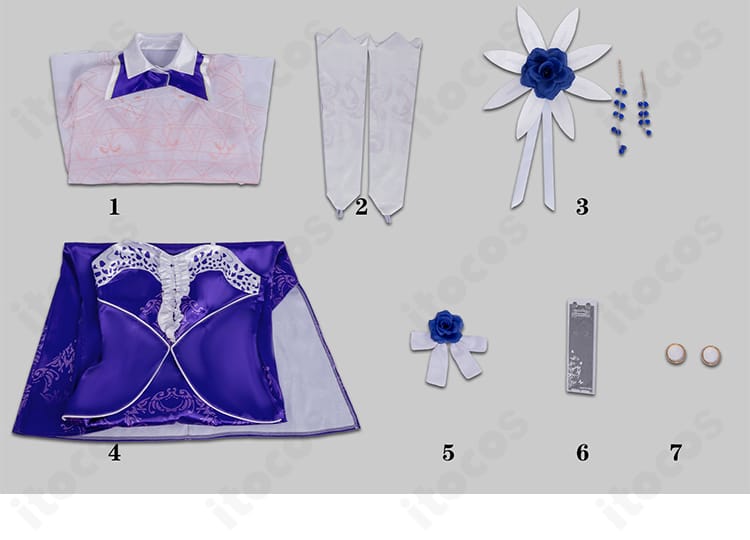 86―エイティシックス― ヴラディレーナ・ミリーゼ コスプレ衣装のセット内容一式。マント・ワンピース・髪飾り・襟飾り・アームカバー・指輪・透明ストラップ