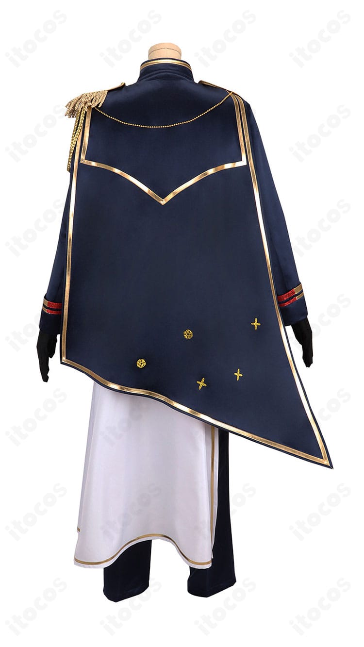 にじさんじ セラフ・ダズルガーデン 5周年 共通衣装の背面。マントと腰布、背面のライン取りや裾の長さなど細部の作りを確認できる画像。