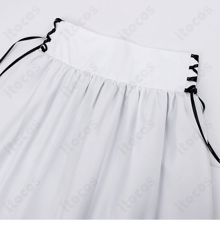 幽鬼 メイド服コスプレのスカートウエスト部ディテール。フィット感とギャザー量のバランスを確認。