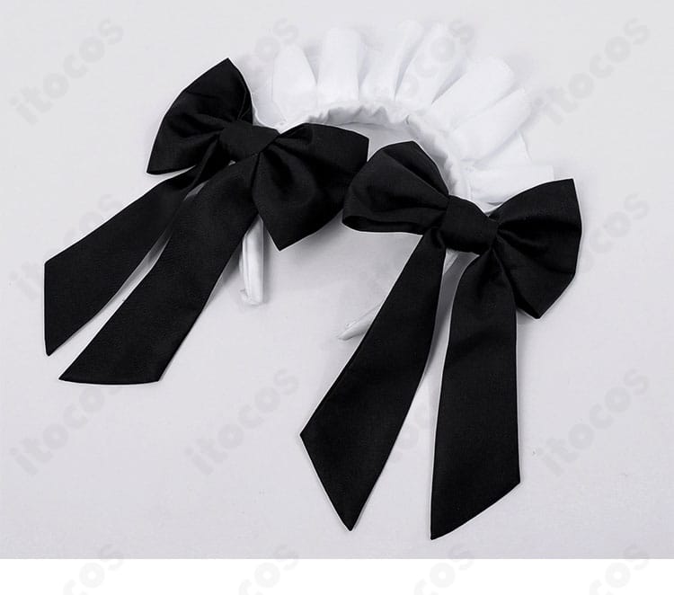 幽鬼 メイド服コスプレのカチューシャ頭飾り。メイドらしさを高めるヘッドアクセの形状と質感。