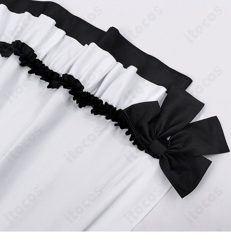 幽鬼 メイド服コスプレのスカート裾ディテール。動きに合わせて揺れる軽やかな仕上がりを表現。