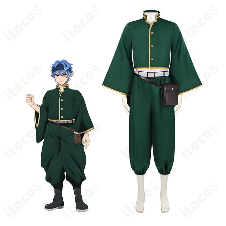 縁城蒼吏のコスプレ衣装 全体イメージ。デッドアカウント主人公の霊媒師スタイルを高再現したフルセット。