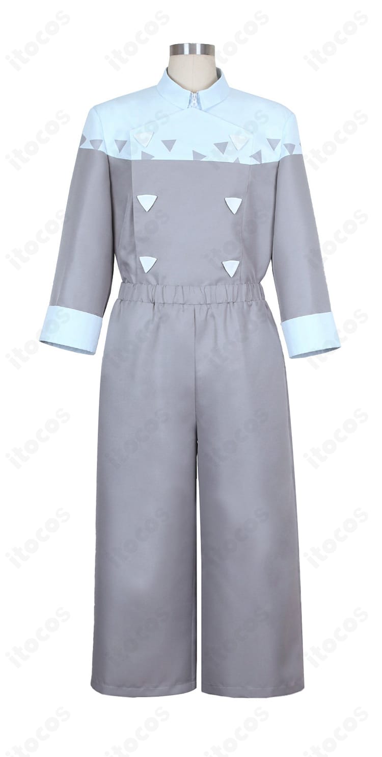 グリ衣装の全体装飾ディテール。襟元・胸元・エプロンの縫製と意匠を細部まで再現。