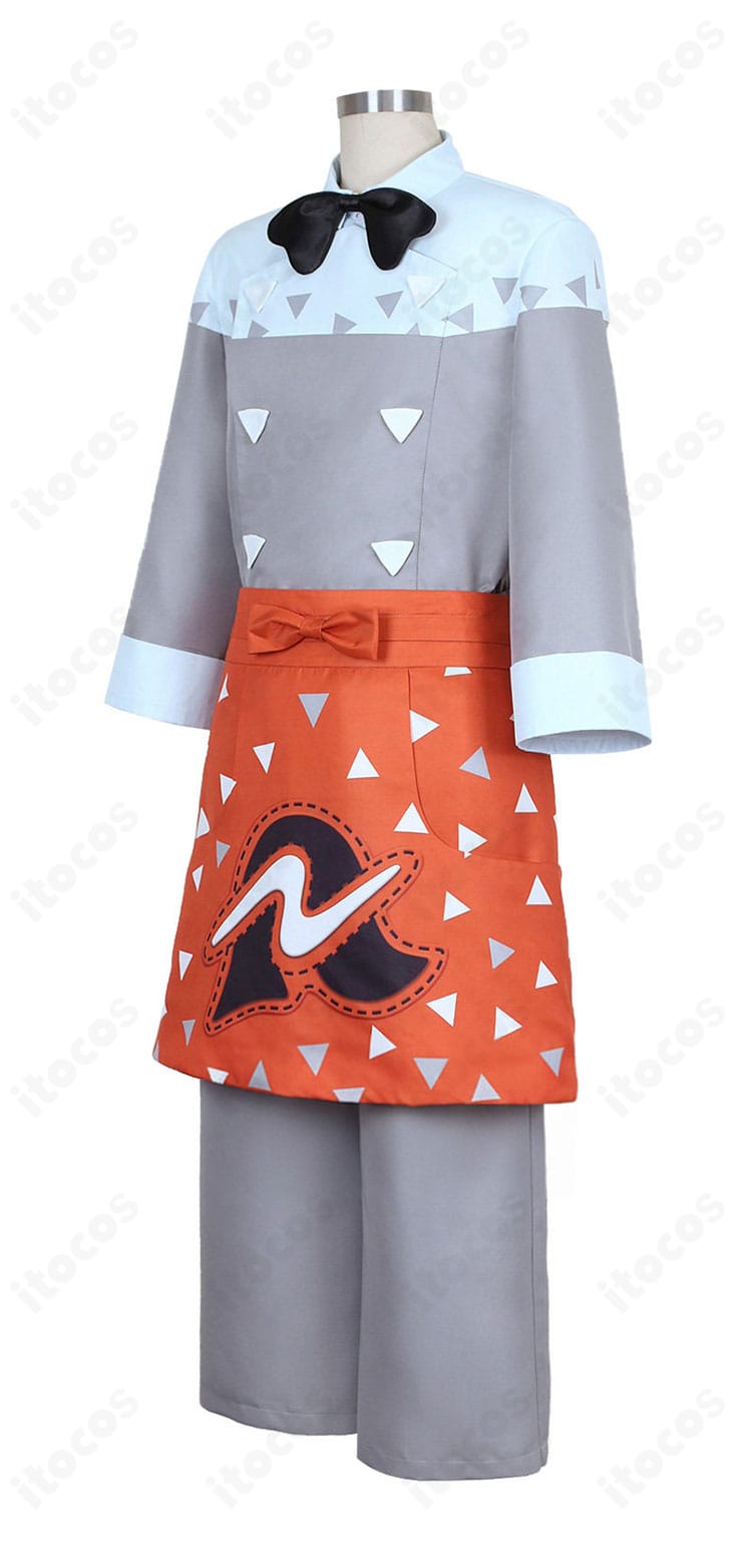 ポケモンレジェンズZ-A グリ衣装の側面シルエット。自然なラインとハリ感のある生地で撮影映え。