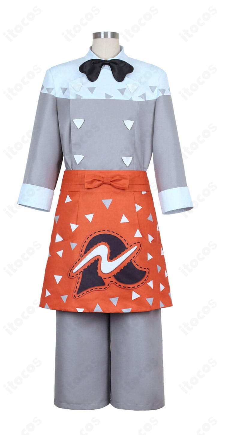 ポケモンレジェンズZ-A グリ衣装の正面全体図。エプロンを重ねたシティライクなデザインがわかる構図。