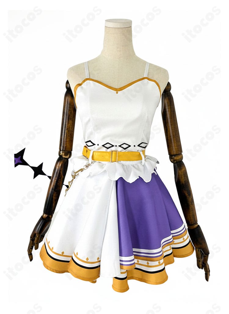 ラプラス・ダークネス アイドル衣装のスカート正面装飾。フレア感と前面ディテールのボリュームを強調。