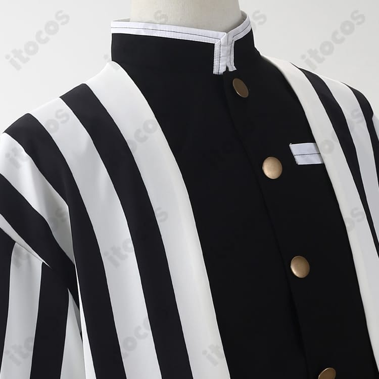 鬼滅の刃 伊黒小芭内 蛇柱 隊服コスプレ 薄手で快適、イベントも撮影も高再現で映える - 6枚目の画像