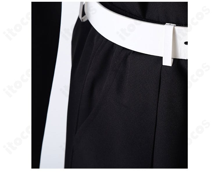 伊黒小芭内 コスプレ 衣袋（ポケット）ディテール。小物収納に便利な設計