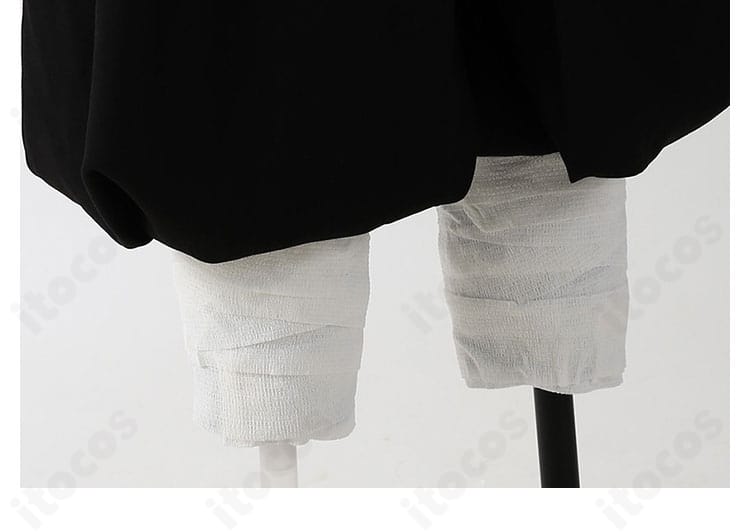 伊黒小芭内 コスプレ パンツ裾のデザイン。シルエットを整える裾仕様