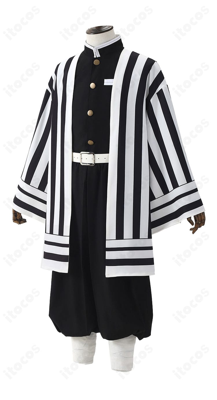 鬼滅の刃 伊黒小芭内 コスプレ 側面。蛇柱らしい端正なシルエットと羽織ラインを強調