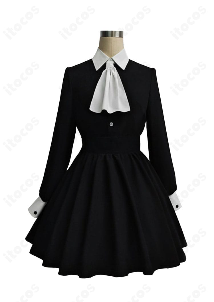 ブルアカ 天童アリス メイドアリス衣装 正面デザイン。クラシックなメイド服の全体シルエットが分かる写真