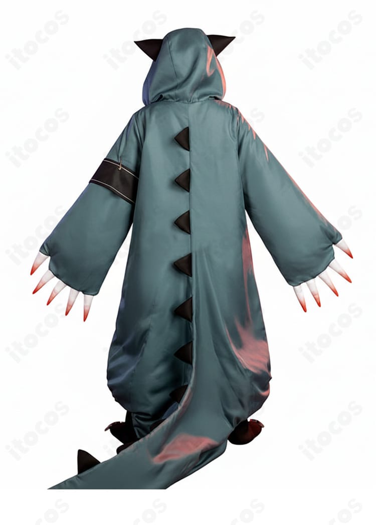 ガチアクタ ギータ 衣装の着用イメージ（背面）。長い尻尾と背面のシルエットが際立つ