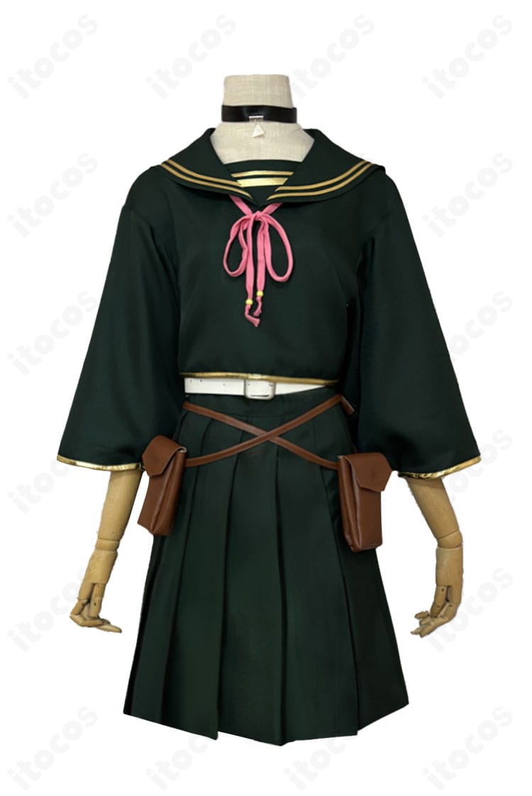 デッドアカウント 漆栖川希詠 コスプレ衣装の正面。トップスとスカートのバランスと清楚なシルエットを確認できます。