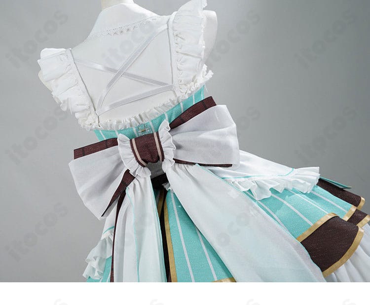 ミント・ファントーム メイド服の背面装飾。後ろ姿まで可愛いゴーストメイドスタイル