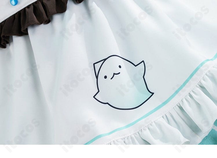 ミント・ファントーム メイド服のエプロン装飾。世界観を強調するクラシカルなデザイン