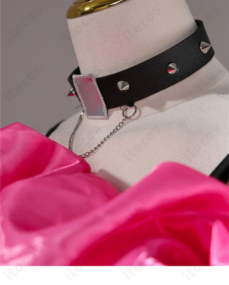 ホロライブ 綺々羅々ヴィヴィ ステージ衣装2025 ネックアクセサリー。チョーカーの形状と装着イメージ。