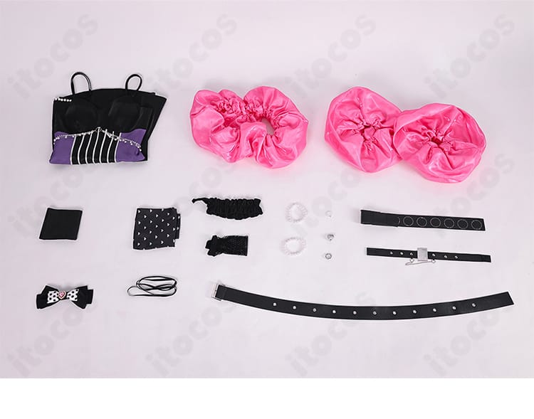 ホロライブ 綺々羅々ヴィヴィ ステージ衣装2025 セット内容一覧。ワンピースと各アクセサリーの同梱物を表示。