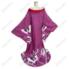 黒執事 藍猫 花魁風コスプレ衣装｜通気性が良く、はだけにくい和装デザインで撮影に最適 - 2枚目の画像（サムネイル）