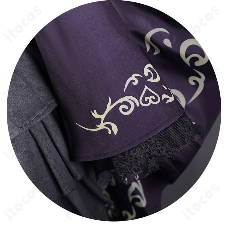 ハーミット・サーチャー衣装の袖口装飾とステッチのアップ