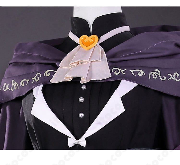 東雲絵名衣装の首元リボンとスカーフの結びディテール