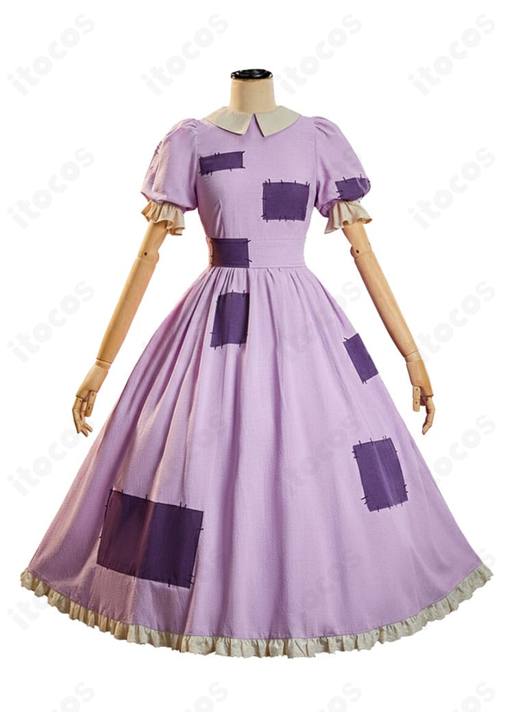 Ragatha（ラガサ）衣装の正面全体。Aラインのワンピースと帯位置のバランス、上品なドールシルエットが確認できます。