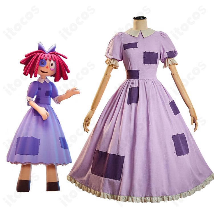 Ragatha（ラガサ）のコスプレ衣装を着用したモデル全身。ワンピース・帯・髪飾りのトータルコーデと丈感がわかるイメージ。