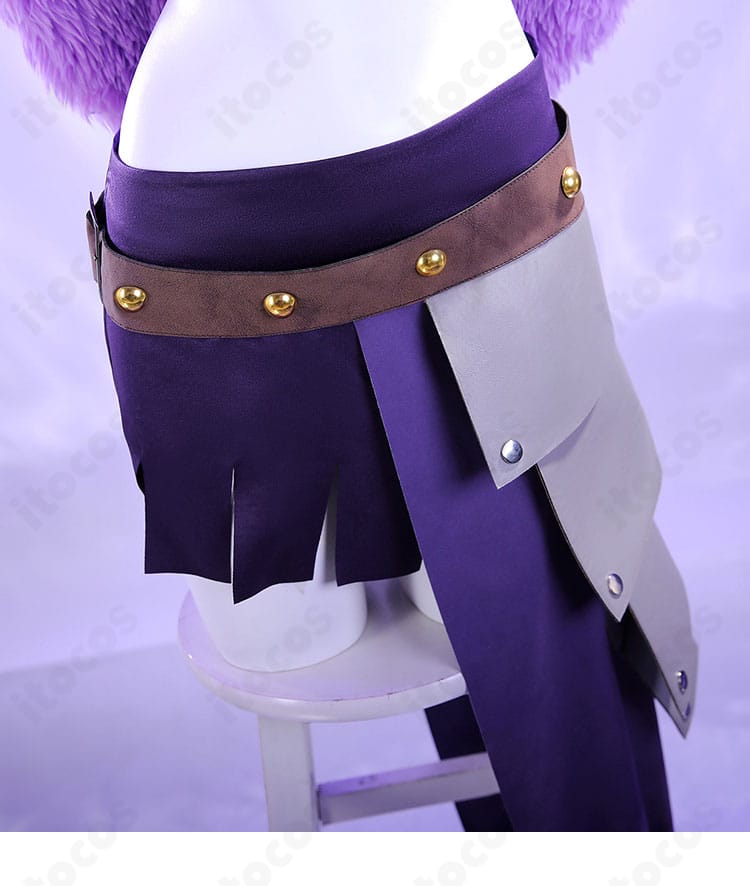 ニコ・ロビン エルバフ編コスプレ衣装のスカート装飾。動きに合わせて表情が出るデザイン