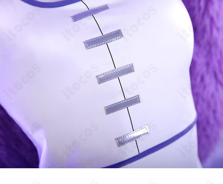 ニコ・ロビン エルバフ編コスプレ衣装の衣襟ディテール。作品イメージに沿った端正な仕上げ