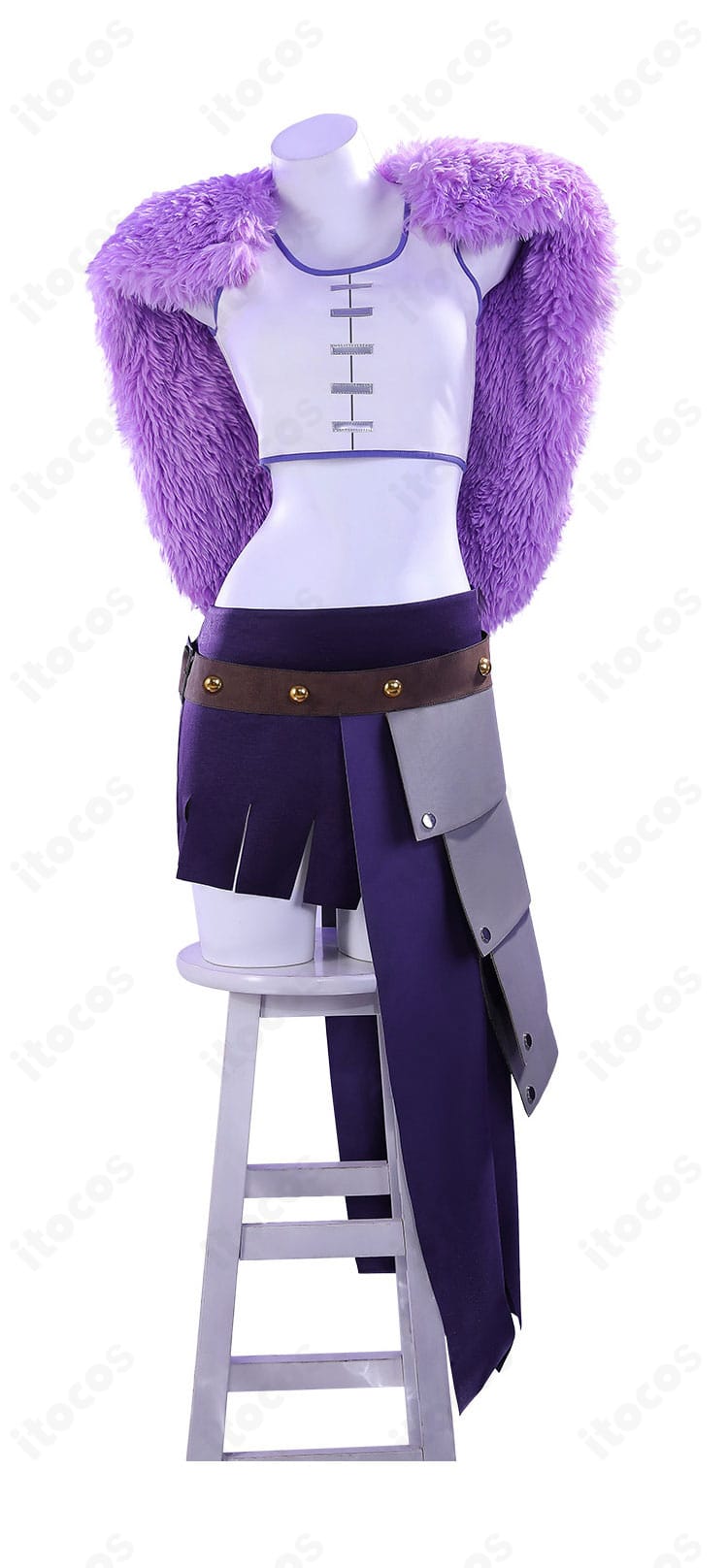 ONE PIECE ニコ・ロビン エルバフ編コスプレ衣装の正面。高コントラスト配色と整ったバランスが映える全景