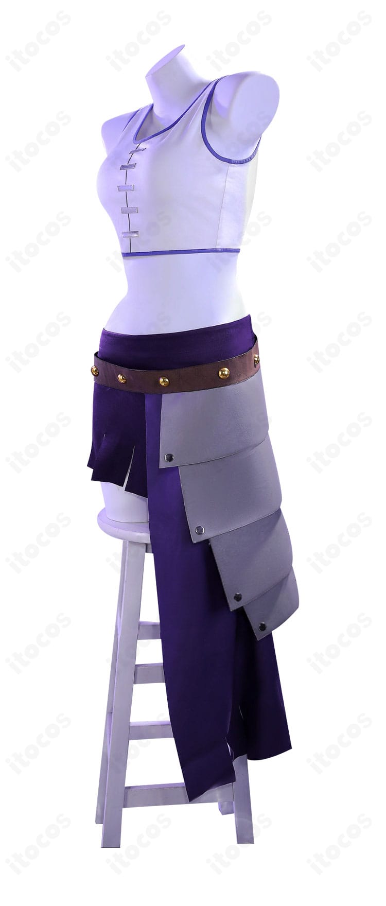 ONE PIECE ニコ・ロビン エルバフ編コスプレ衣装の側面。体のラインがきれいに見えるシルエット設計を確認