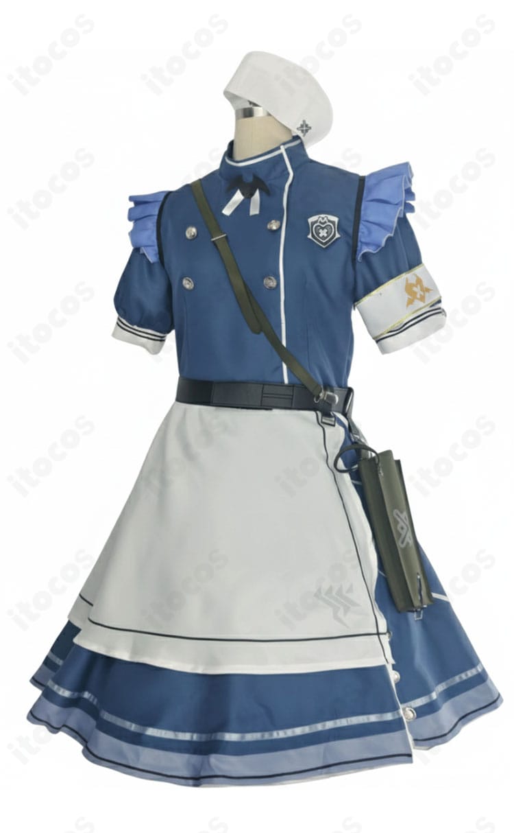 氷室セナ コスチューム側面。ワンピースのライン、ホルスター位置、横から見たシルエットを示す画像