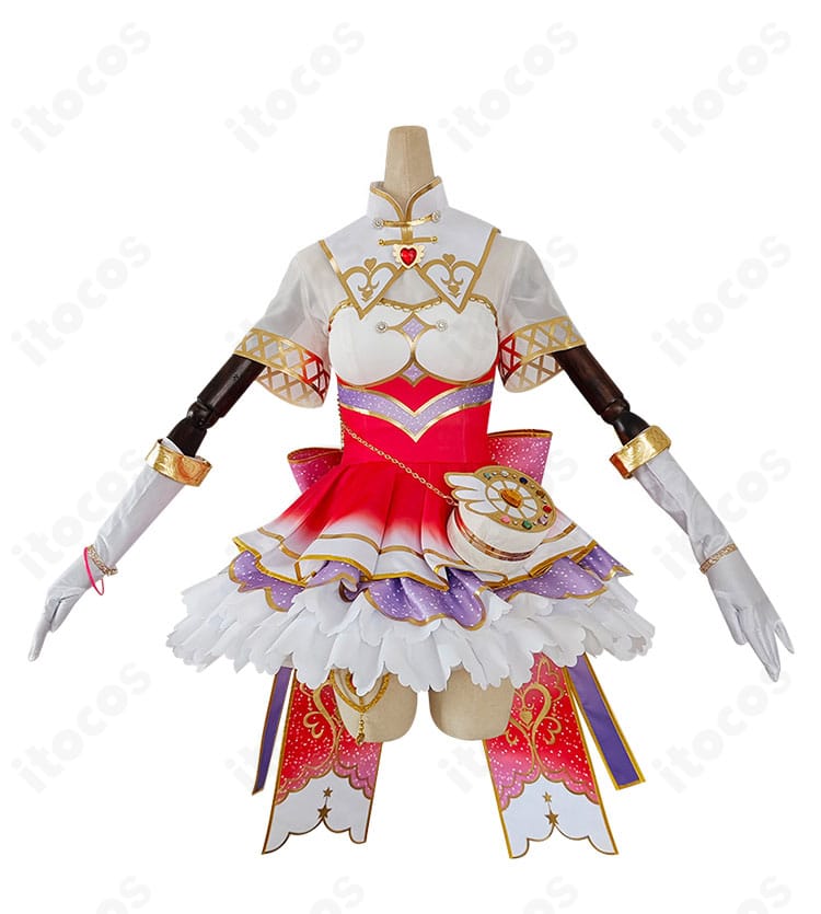 正面全体画像。つけ襟・トップス・ワンピースのバランスや配色、胸元〜裾のラインを確認できるディスプレイ