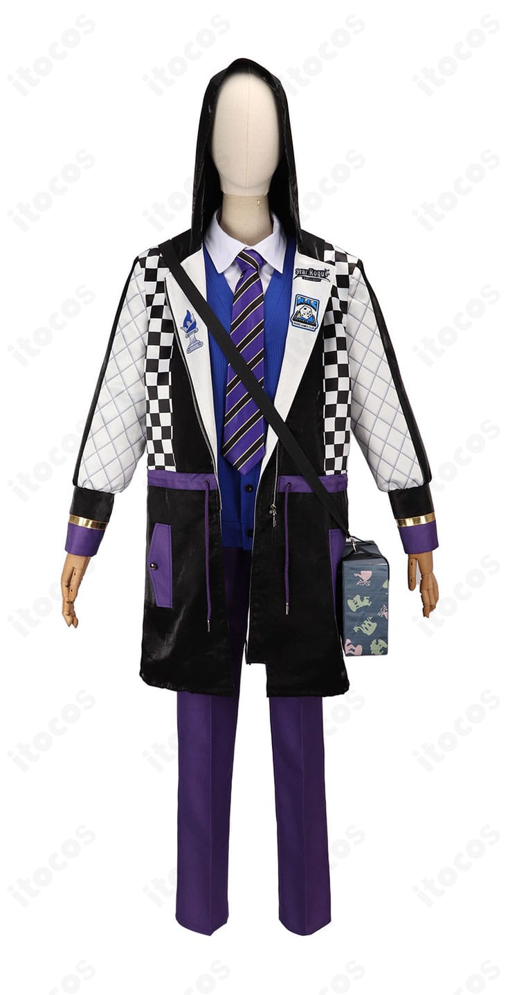 イデア・シュラウド クラブ・ウェアのトルソー正面。ハリのあるコートとネクタイ配色、襟元の収まりを確認できる商品画像