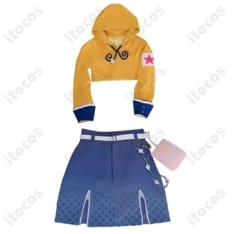 プロセカ 小豆沢こはね めめっち風ぐるぐる衣装 通気性◎ 快適＆小物付きセット - 1枚目の画像（サムネイル）