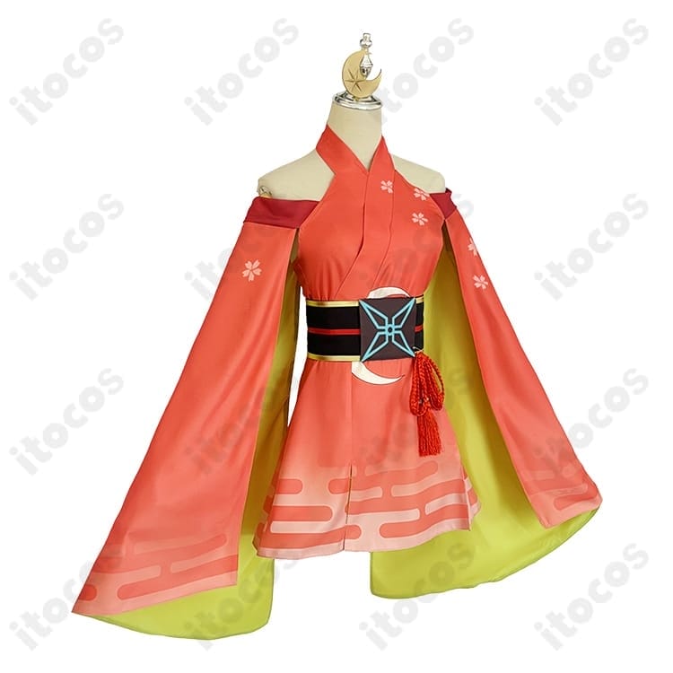 竹取物語 かぐや姫 和装コスプレ｜軽やかで通気性◎ コルセット付き4点セット - 2枚目の画像