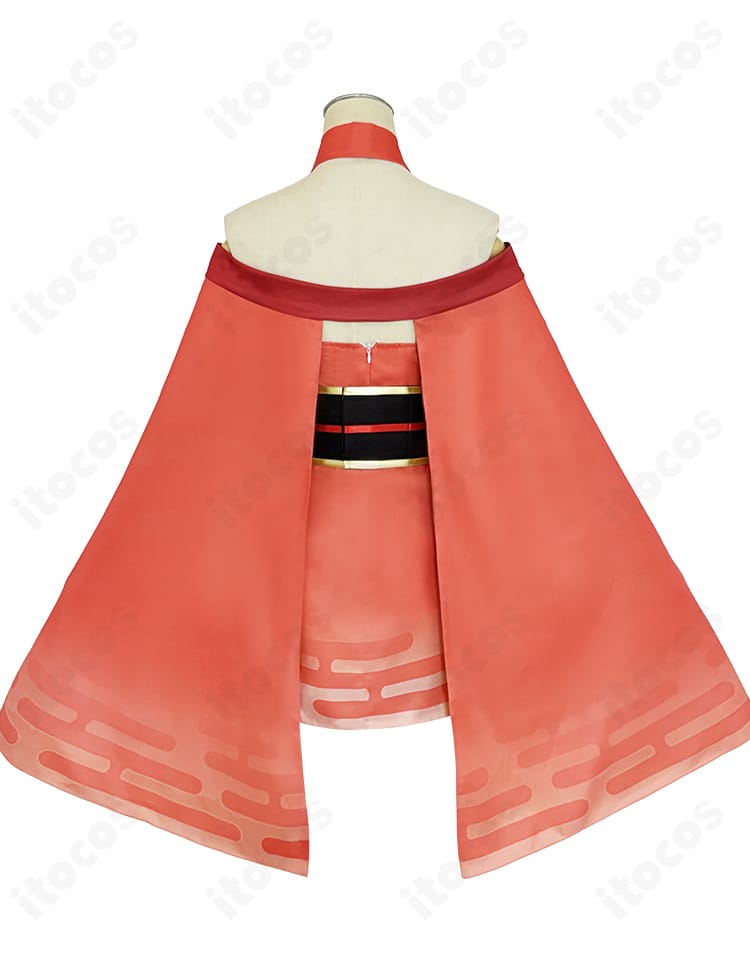 かぐや姫コスプレ衣装 背面：バックスタイルと着丈のバランス