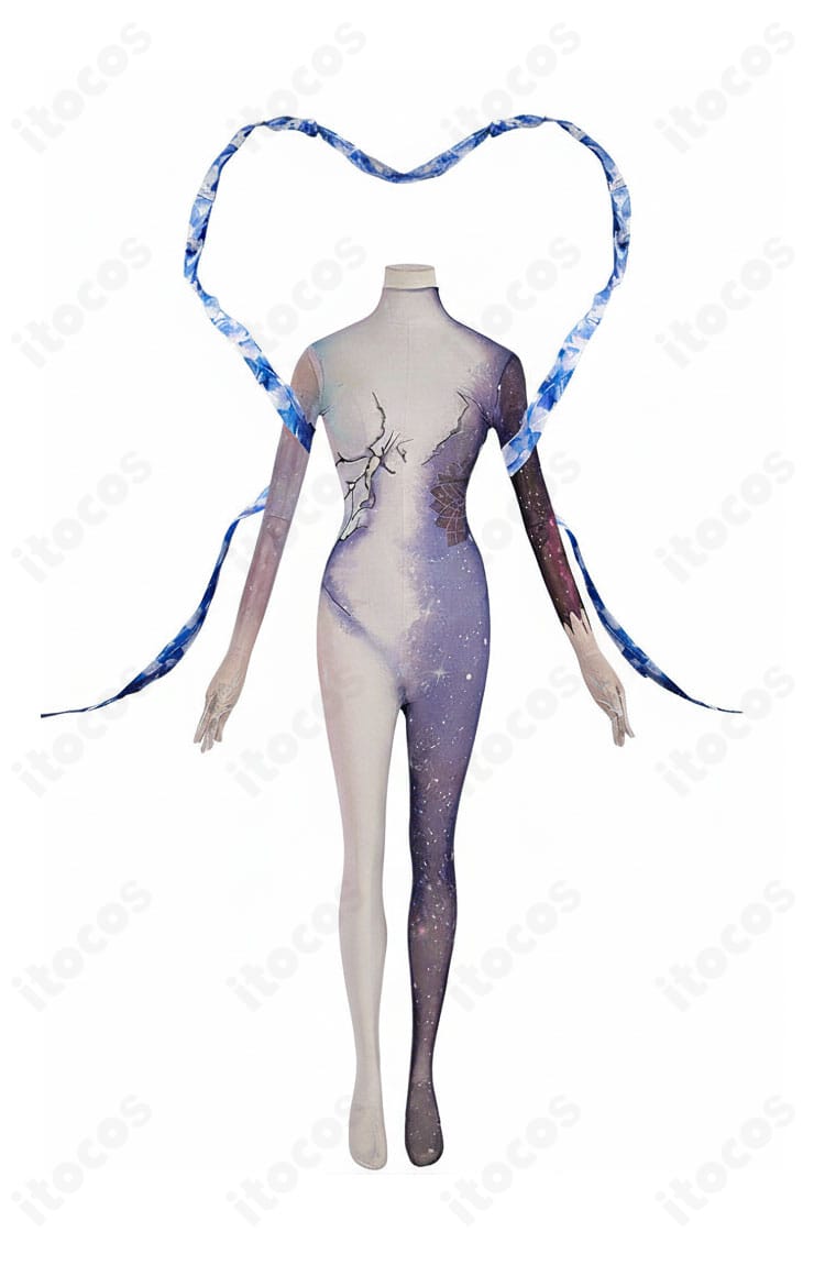 勝利の女神：NIKKE ナユタ 無為 コスプレ衣装の背面全体カット（シルエットとラインを確認できる）